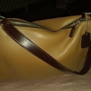 Vintage Brown Leather Coach Hobo Bag